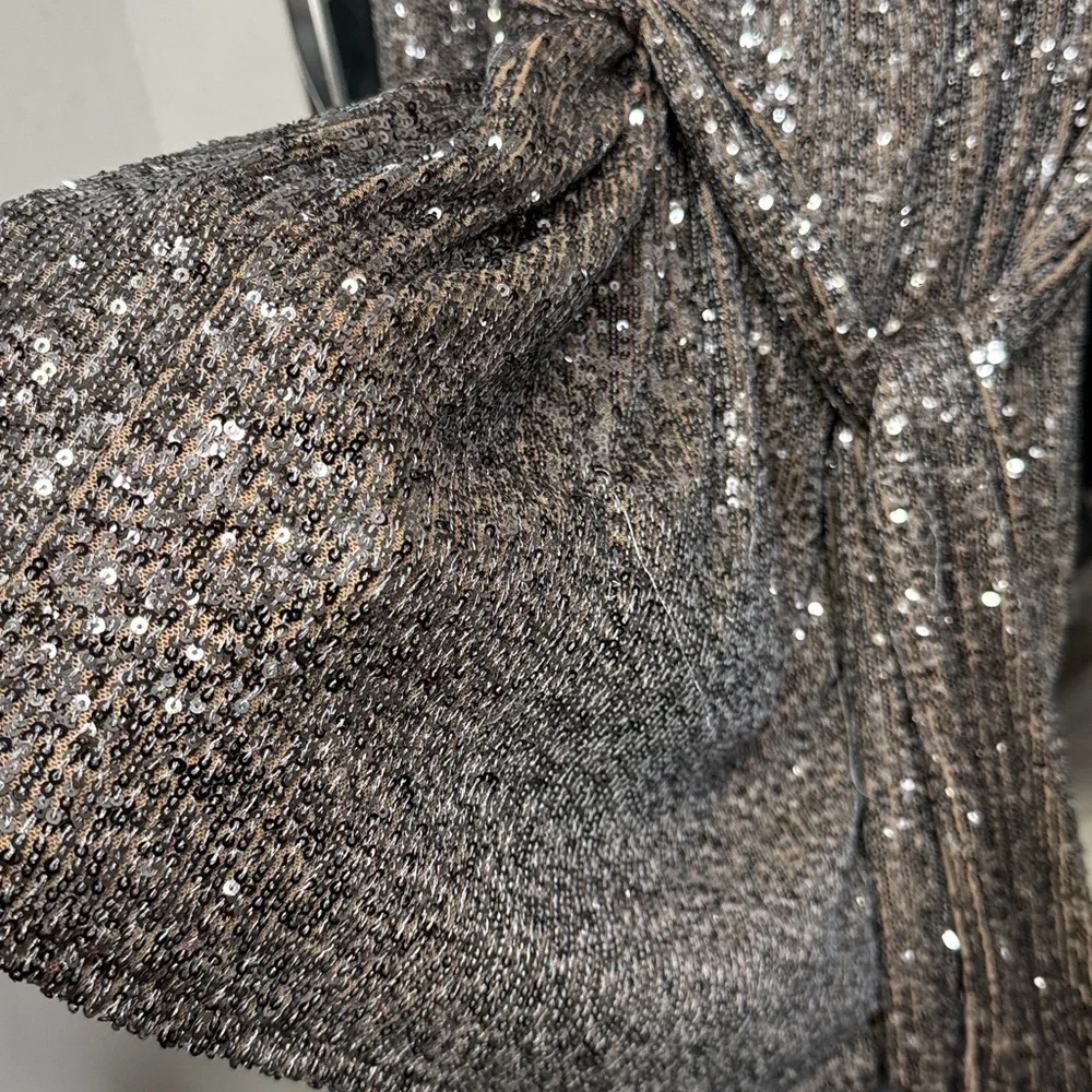 White House Black Market Sequin Long Sleeve Dress Size S - Picture 5 of 8